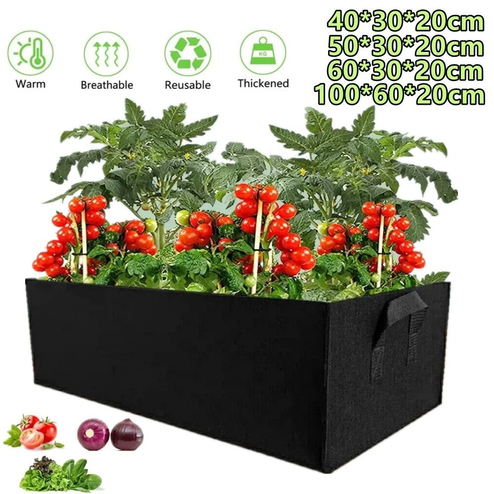 Gardening Tools High Quality - Hochwertige Filz-Gartenpflanzsäcke mit Griffen, Mehrzweck-Pflanzbeutel in