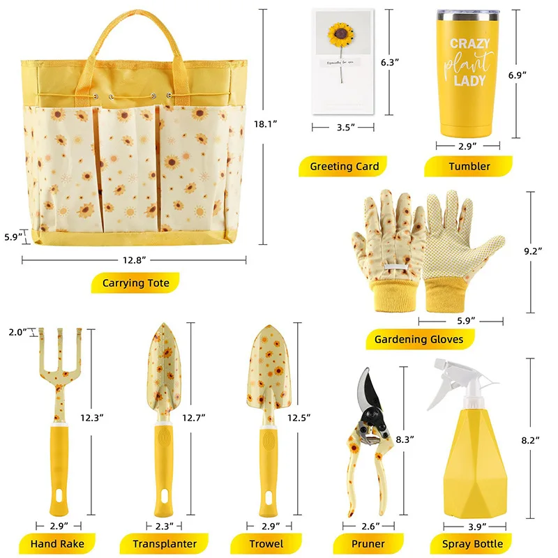 Gardening Tools Gloves - Langlebiges Gartenwerkzeug-Set für Damen, Niedliches Garten-Geschenkset,