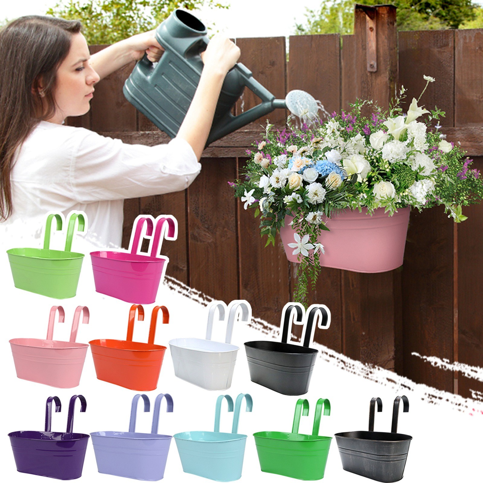 Vertical Wall Planter - Hängende Blumentöpfe aus Metall und Eisen
