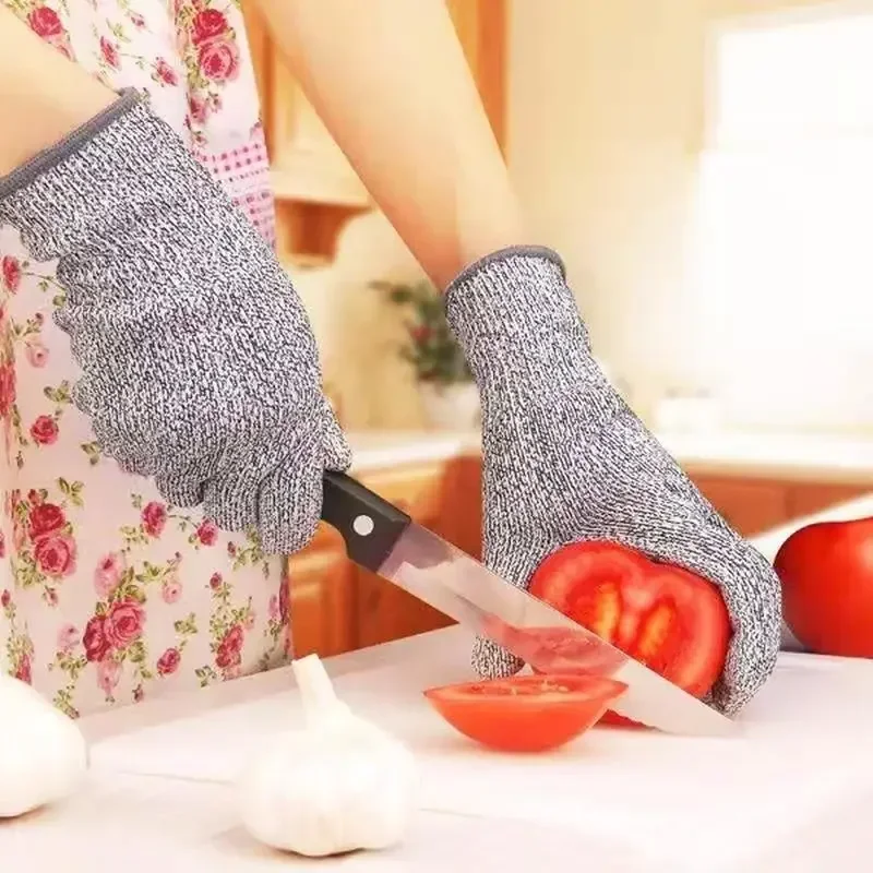 Gardening Tools Gloves - HPPE Schnittschutzhandschuhe Level 5, grau, schnittfest,