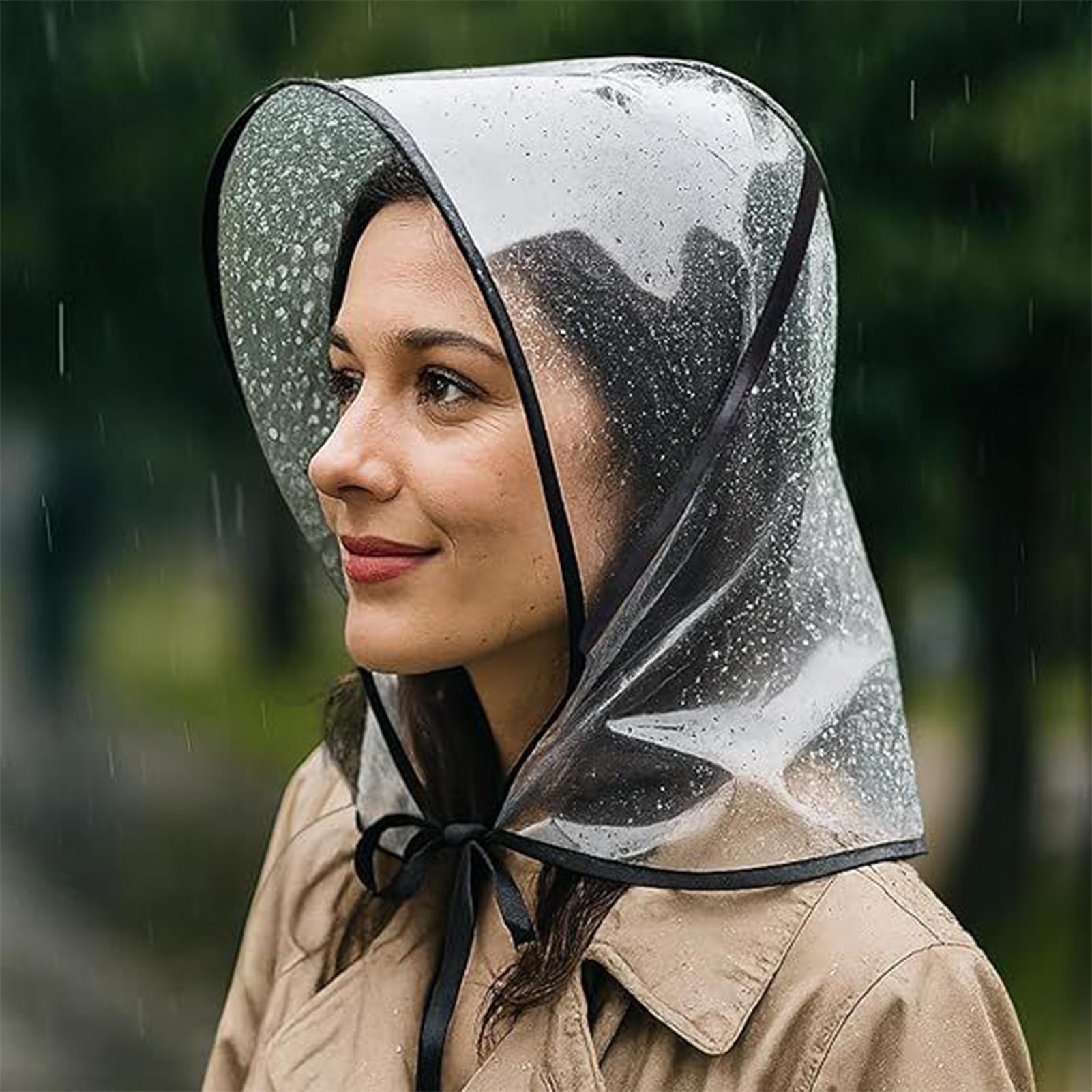 Gardening Tools Store - Transparenter Wiederverwendbarer Wasserdichter Regenhut mit Breiter